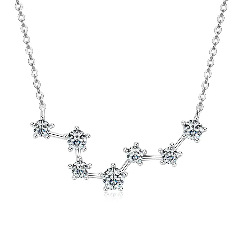 4Mm&3.5Mm&3Mm Round Moissanite Necklace For Women Fashion Pendant Necklace 18K White Gold 925 Sterling Silver Jewelry Gift - Uknowucme