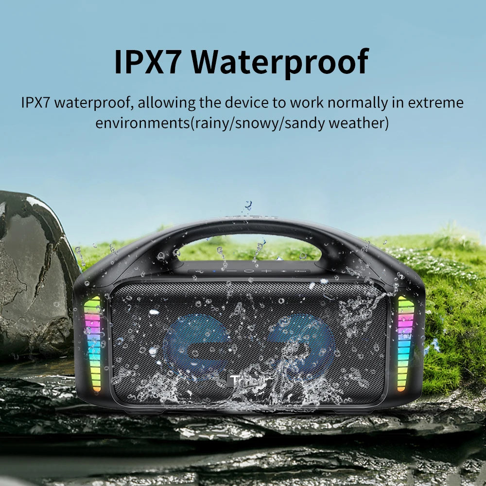 Tribit Portable Bluetooth Speaker 90W StormBox Blast Outdoor Wireless Speaker IPX7 Waterproof Party Camping Speaker 30H Playtime - Uknowucme