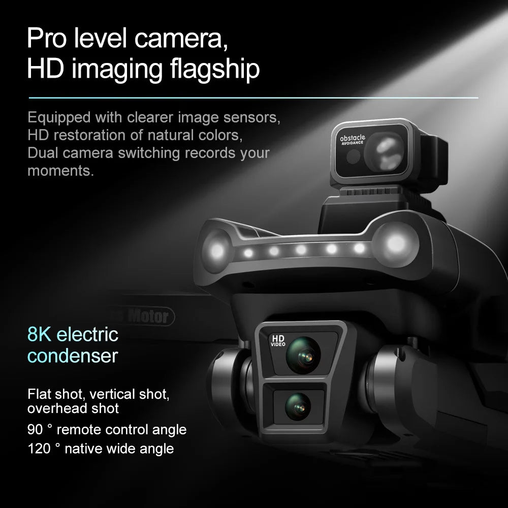 Drone 8K V198 Profesional HD Camera For Xiaomi ESC Brushless Obstacle Avoidance Aerial Optical Foldable Quadcopter Mini Drone - Uknowucme