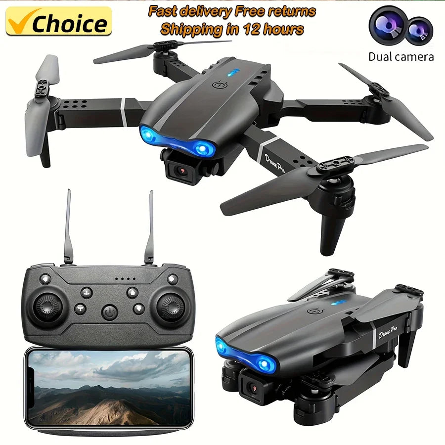 2024 E99Pro RC Drone 4K Professinal With 1080P Wide Angle HD Camera Foldable Helicopter WIFI FPV Height Hold Gift Toy - Uknowucme