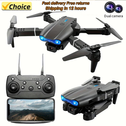 2024 E99Pro RC Drone 4K Professinal With 1080P Wide Angle HD Camera Foldable Helicopter WIFI FPV Height Hold Gift Toy - Uknowucme