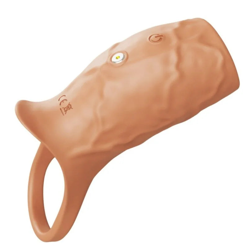Vibrating men's penis set, fine-locking set vibrator penis erection testicles G-spot irritating toy shared fun for men and women