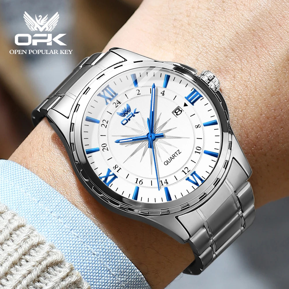 OPK Brand Men Wristwatch Waterproof Steel Belt 6003 Classic Watches sell well - Uknowucme
