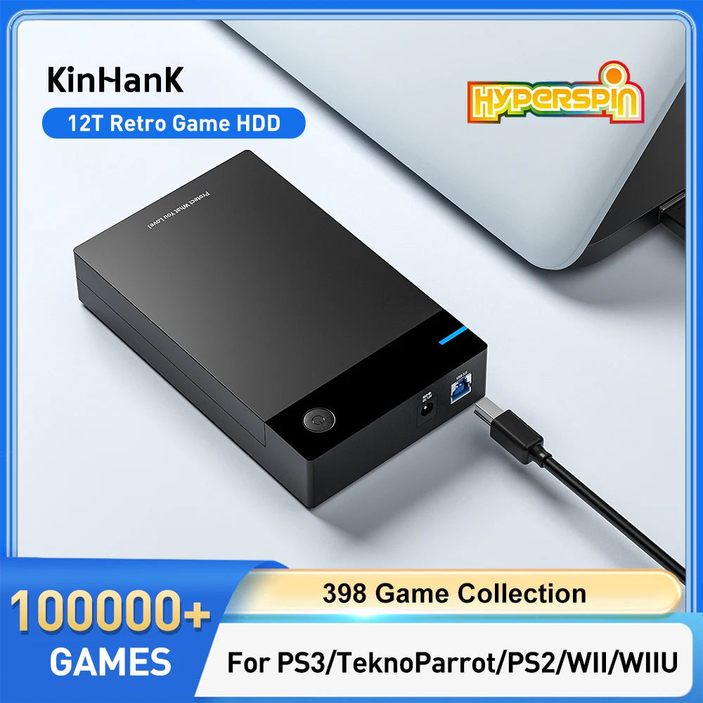 New Hyperspin HDD With 100000+ Retro Games For PS4/PS3/PS2/Wii/Wiiu/SS/N64 Portable Game Hard Drive Disk For Win 7/8/10 - Uknowucme