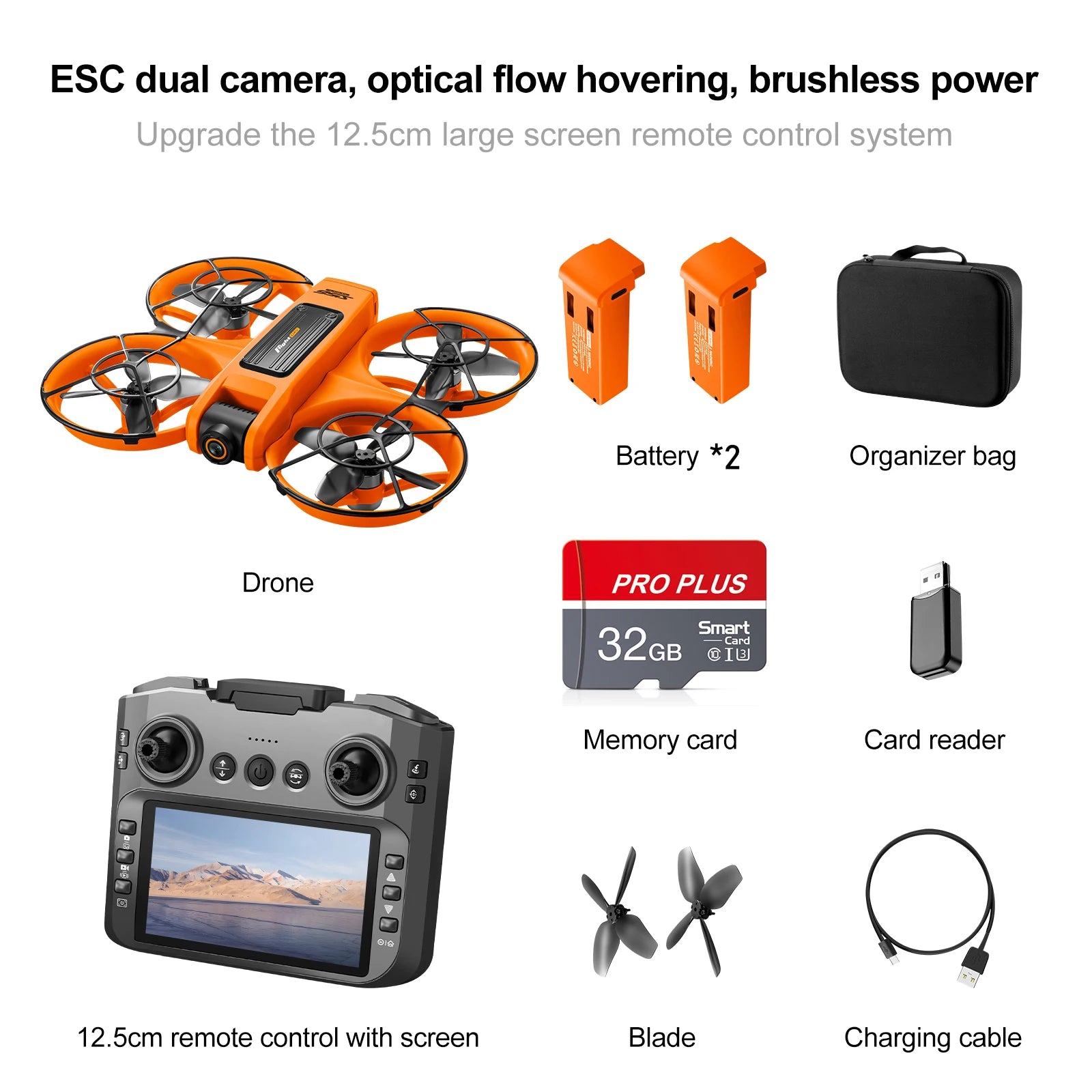 Drone with Camera 4K HD Video Stable Hover 180° Adjustable Lens 3D Flip RC Drones FPV Brushless Optical Flow Quadcopter UAV - Uknowucme