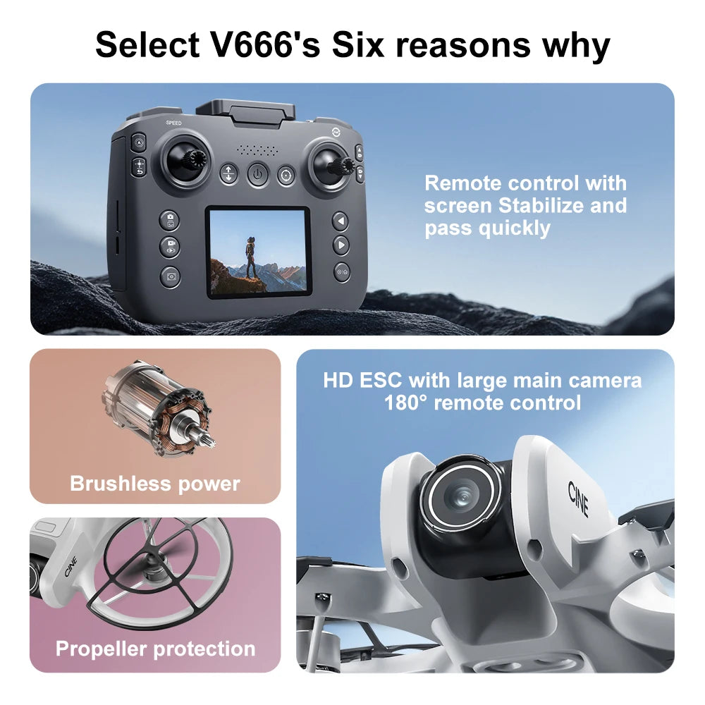 Drone 8k high-definition aerial photography obstacle avoidance brushless quadcopter children's remote control toy 2025 models - Uknowucme