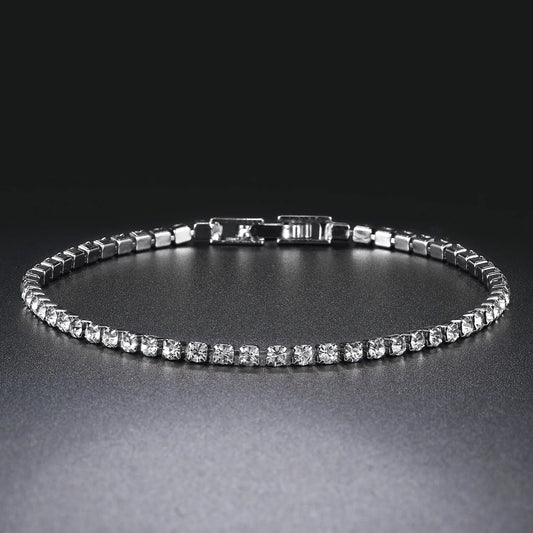 2mm All Moissanite Tennis Bracelet for Men Women Party Simulated Diamond Chain 925 Sterling Silver Fine Jewelry Wholesale - Uknowucme