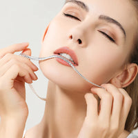 18K Gold/Silver Color 6mm Full Sideways Necklace 8/18/20/24 Inch Chain For Woman Men Fashion Wedding Engagement Jewelry - Uknowucme