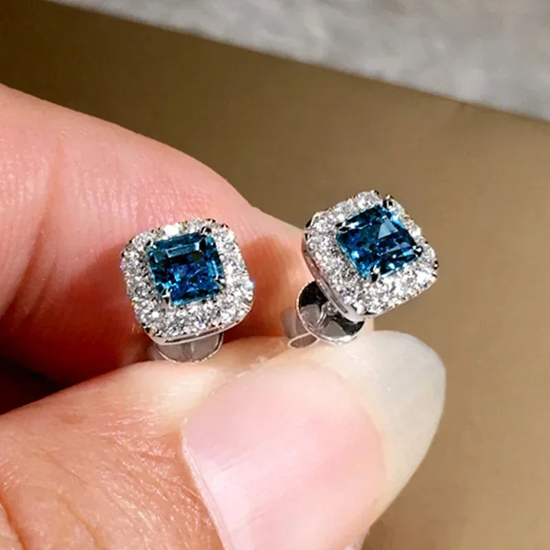 Bright Zirconia Ear Studs Lady Wedding Ceremony Accessories Fashion Women Versatile Earrings  for Daily Life - Uknowucme