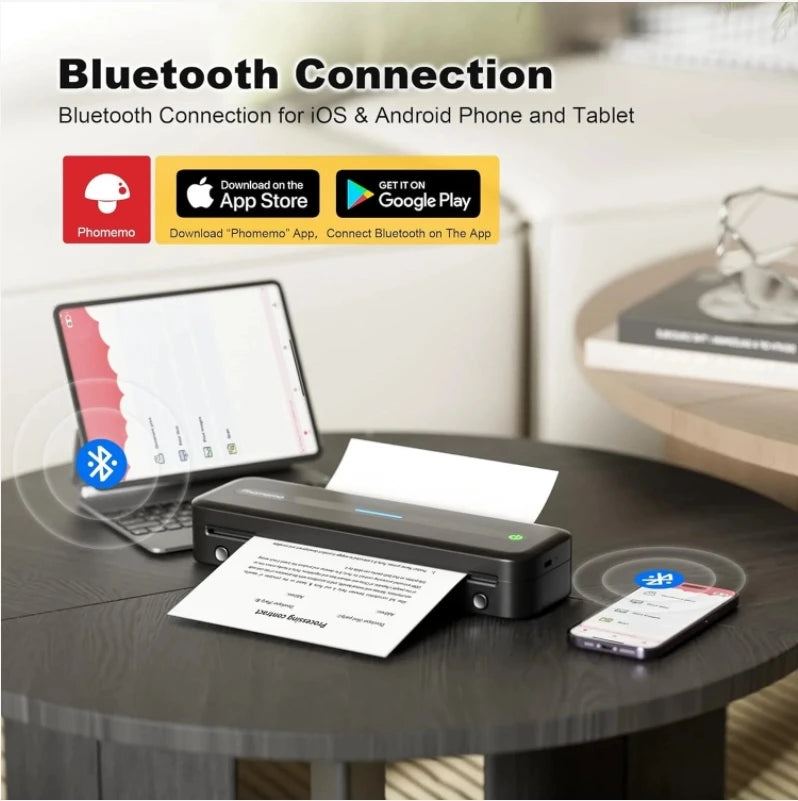 Phomemo M832 Inkless Thermal Pocket Printer Business Met Multiple Printing 300DPI Print Clear Mini Mobile Portable Printer - Uknowucme
