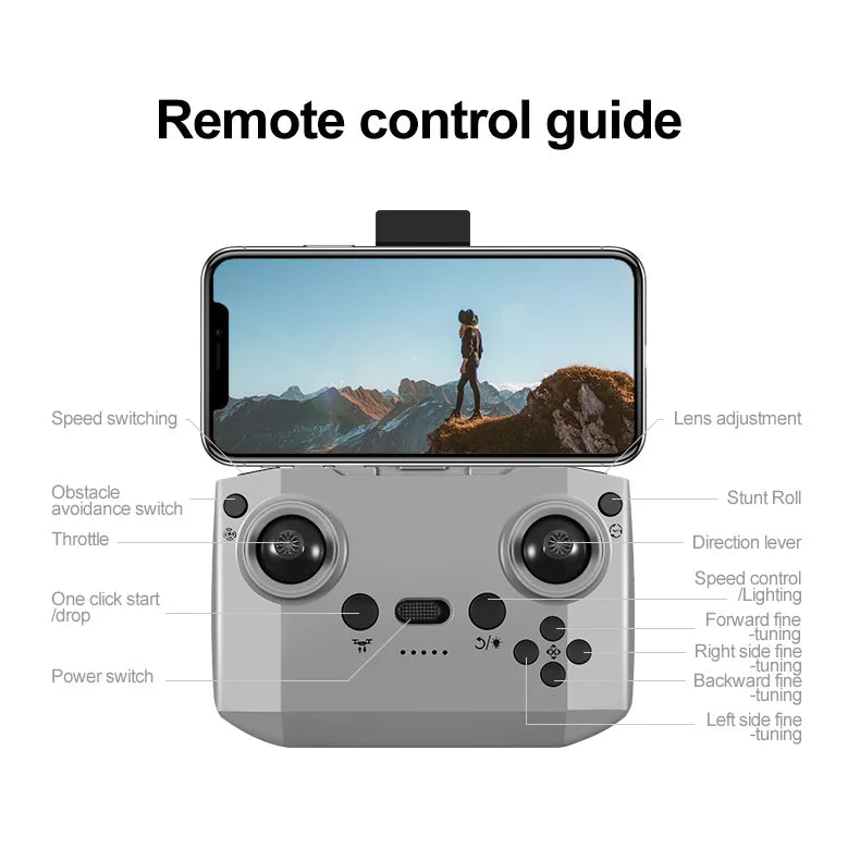 Drone Gt3 Mini Hd 4k Picture Quality Drone Obstacle Avoidance Professional Aerial Photography Aircraft Remote Control Aircraft