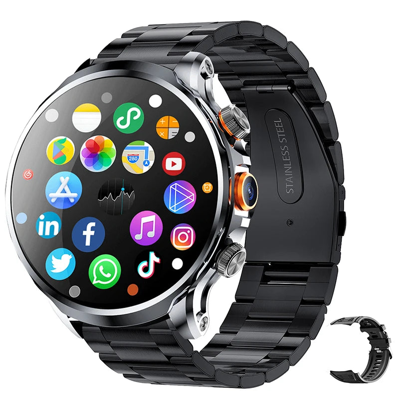 2025 NEW Smart Watch 4G Android 1.95 inch IPS 360*360 Screen With 200W Camera GPS WIFI 32GB ROM Smartwatch With 1100Mah Battery - Uknowucme