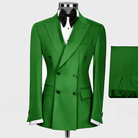 Formal Men's Suit 2-piece Peak Lapel Blazer Groom Wedding Tuxedo Classic Slim Fit Outfit Tailor-made Tuxedo for Male - Uknowucme