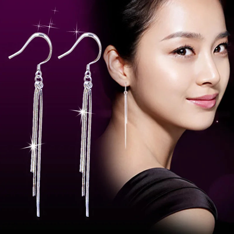 NEW S925 Sterling Silver Color Simple Round Bling CZ Zircon Stone Stud Earrings Fashion Jewelry Korean Earrings for Women Girl - Uknowucme