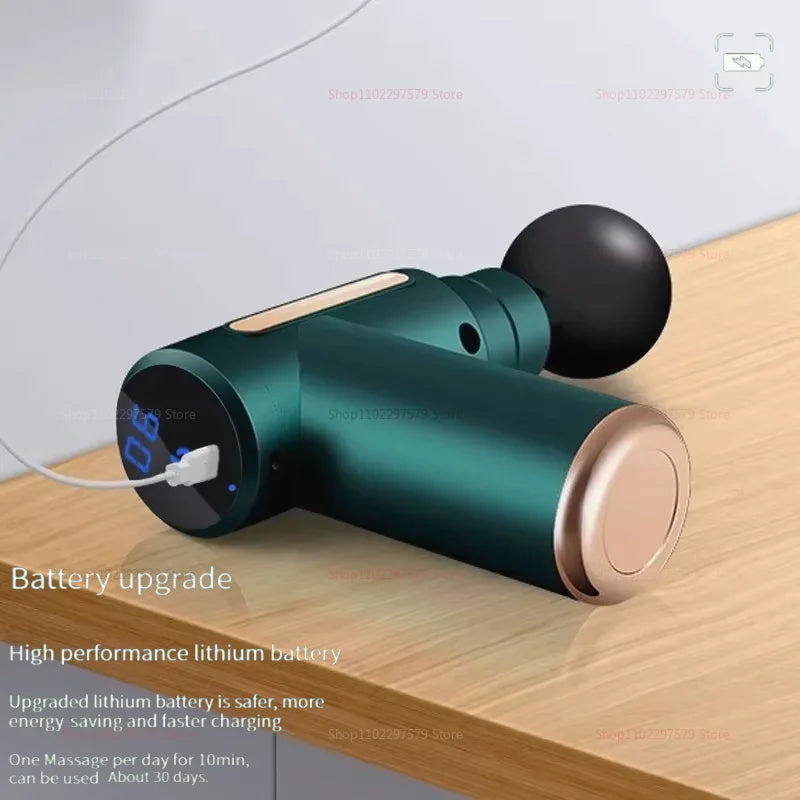 Electric Percussion Massage Gun for Deep Tissue Muscle Relaxation Fatigue Relief Body Fitness Tool Durable Cordless Massager