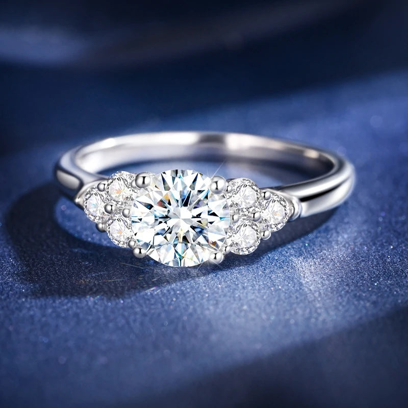 Moissanite Ring Real 925 Sterling Silver Simple Sparkling Shiny Oval Stone Ring For Women Engagement Wedding Luxury Fine Jewelry - Uknowucme