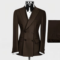 Formal Men's Suit 2-piece Peak Lapel Blazer Groom Wedding Tuxedo Classic Slim Fit Outfit Tailor-made Tuxedo for Male - Uknowucme