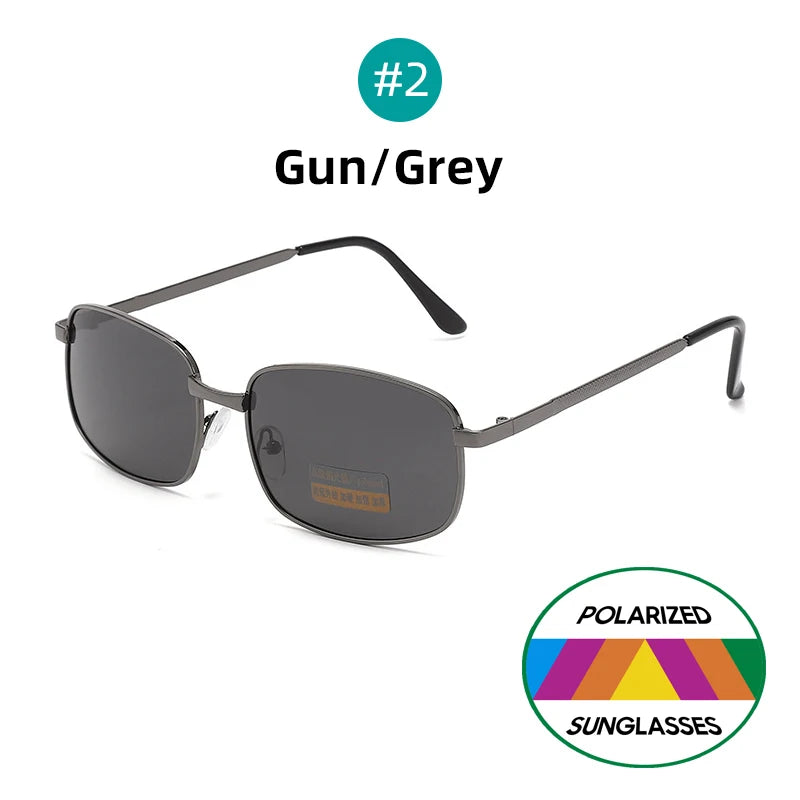 VIVIBEE Classic Rectangle Style Men's Polarized Sunglasses Retro Square Polarizing Sun Glasses for Male UV400 Eyewear - Uknowucme