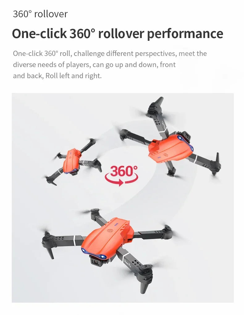 2024 E99Pro RC Drone 4K Professinal With 1080P Wide Angle HD Camera Foldable Helicopter WIFI FPV Height Hold Gift Toy - Uknowucme