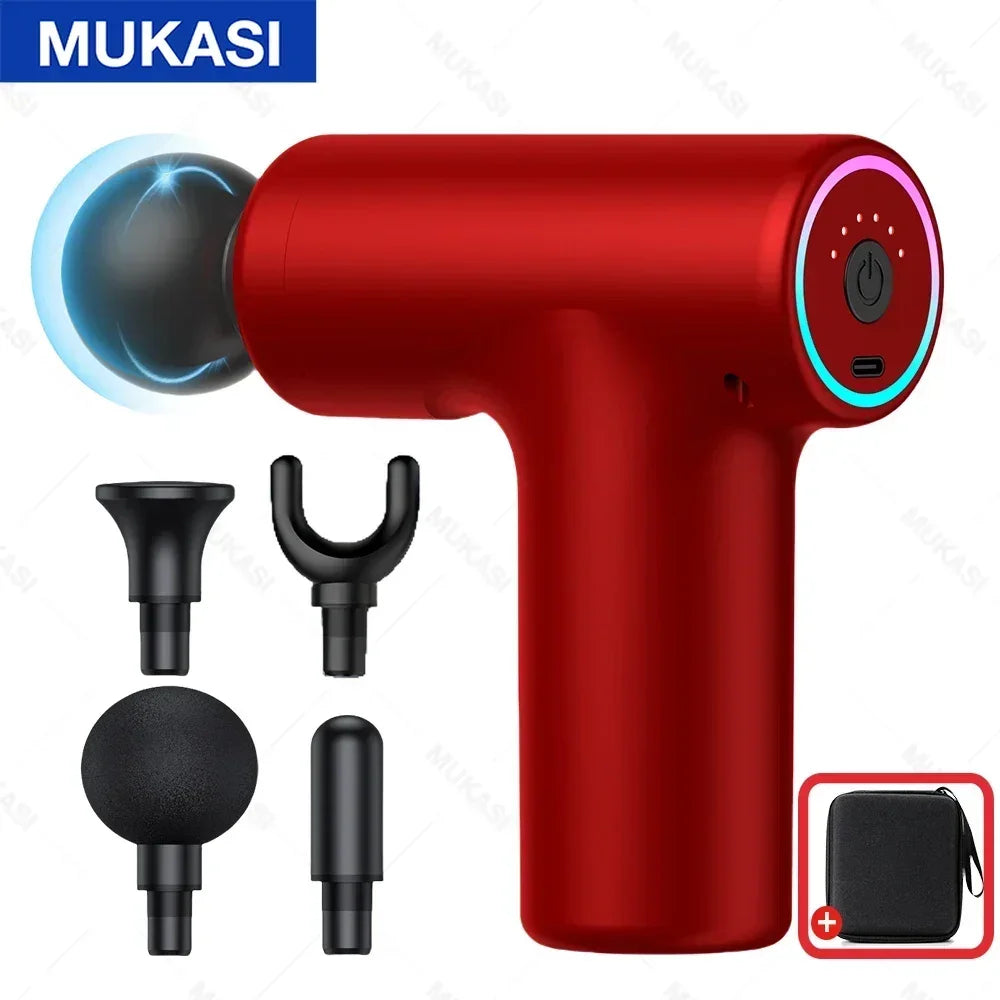 MUKASI Massage Gun Portable Percussion Pistol Massager For Body Neck Deep Tissue Muscle Relaxation Gout Pain Relief Fitness