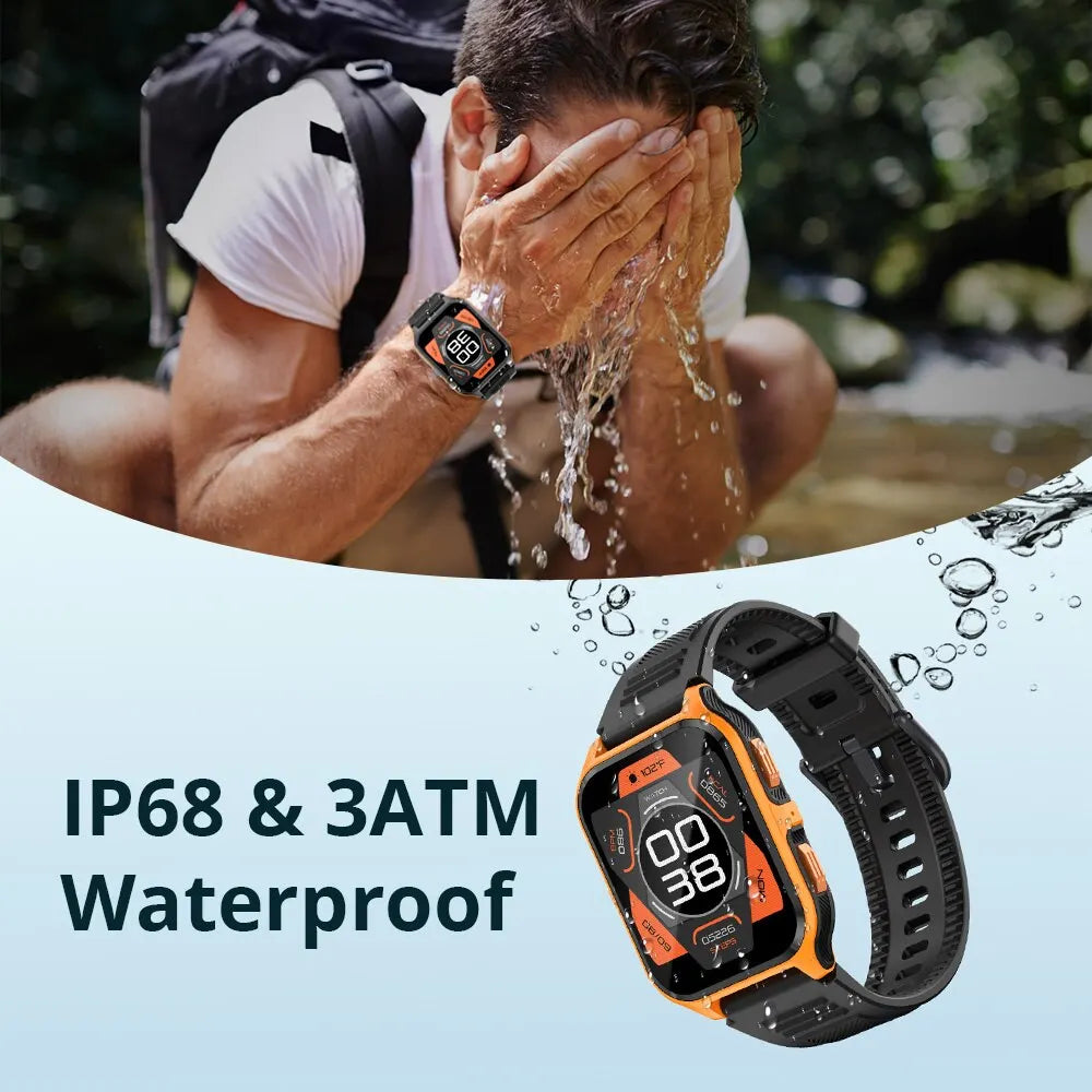 COLMI P73 1.9" Outdoor Military Smart Watch Men Bluetooth Call Smartwatch For Xiaomi Android IOS, IP68 Waterproof Fitness Watch - Uknowucme