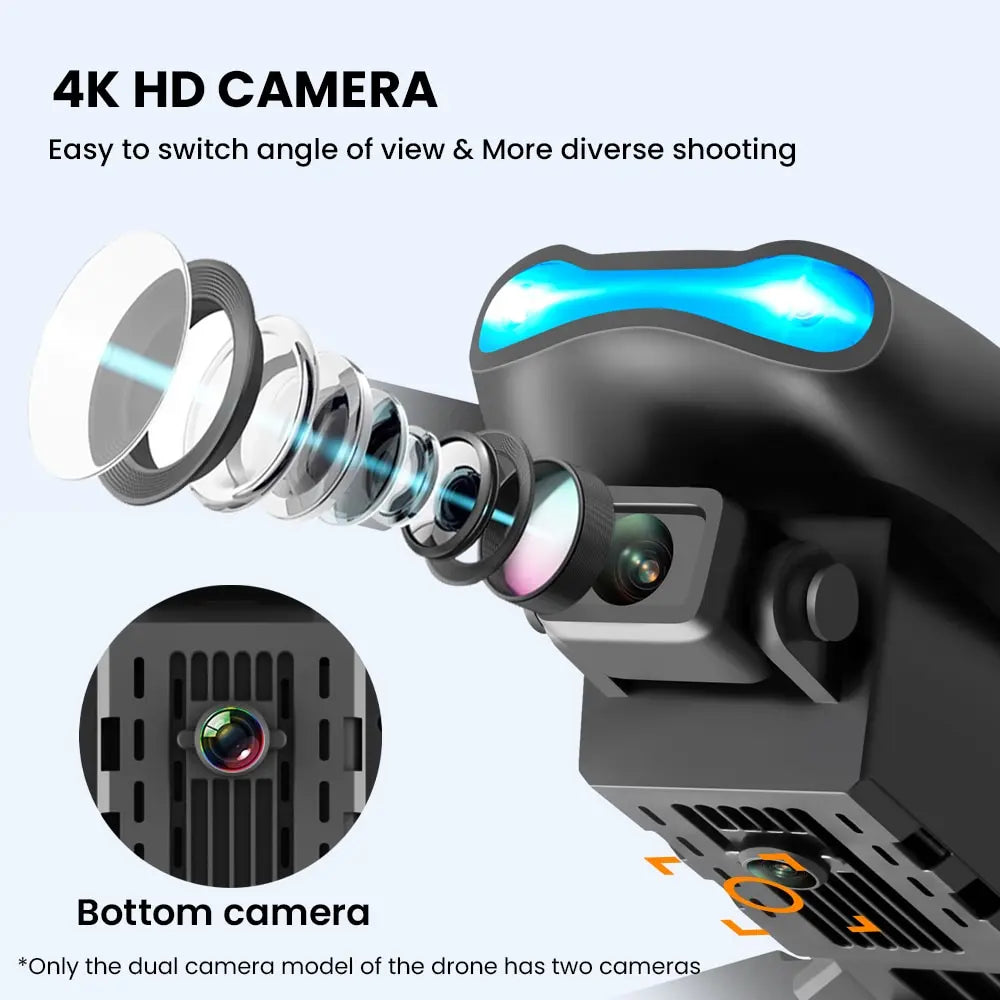 E99 K3 Pro HD 4k Drone Camera High Hold Mode Foldable Mini RC WIFI Aerial Photography Quadcopter Toys Helicopter - Uknowucme