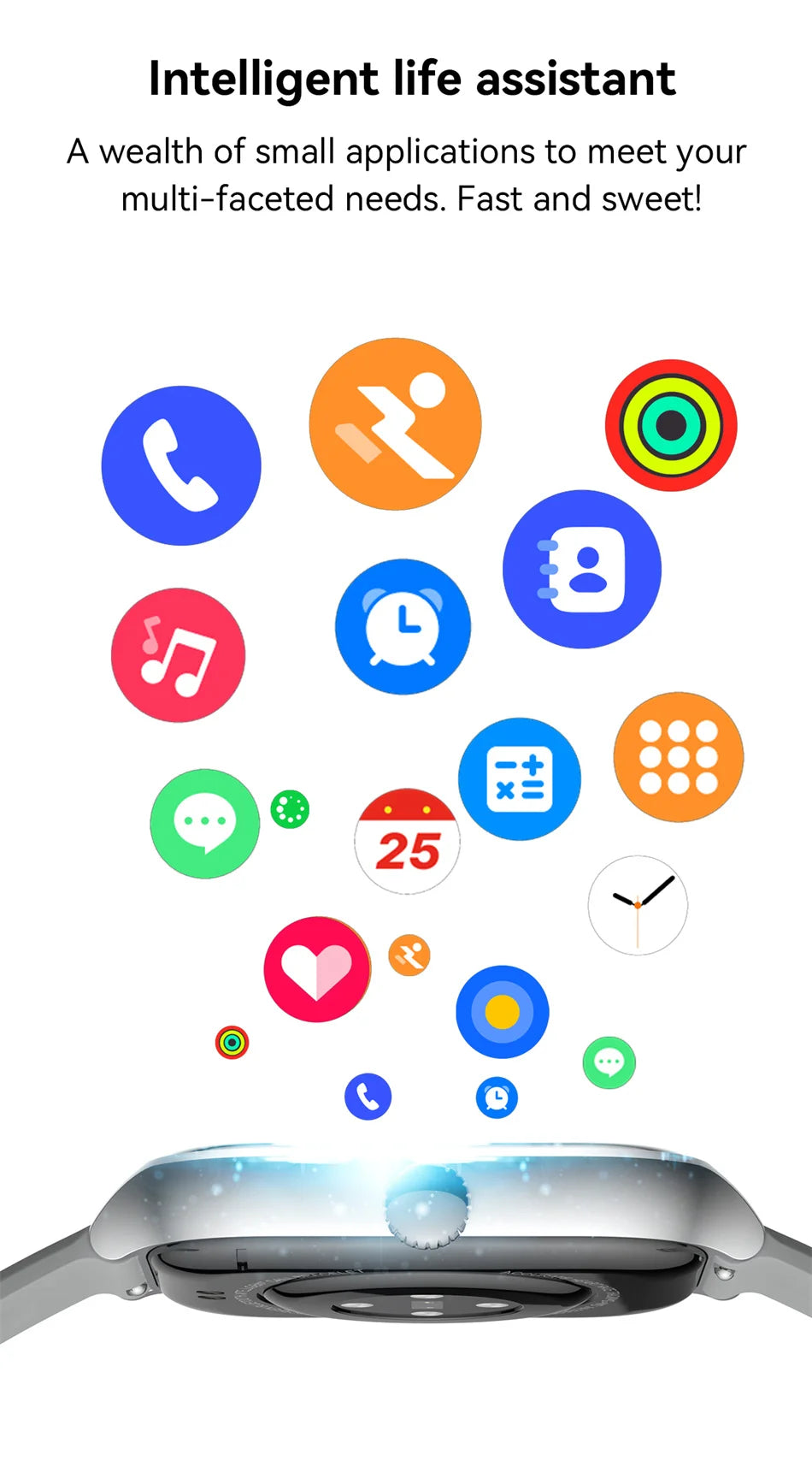 New Smart Watch For Android iOS 2.01" Smartwatch Answer Make Call Waterproof Sports Fitness Tracker Heart Rate Sleep Monitoring
