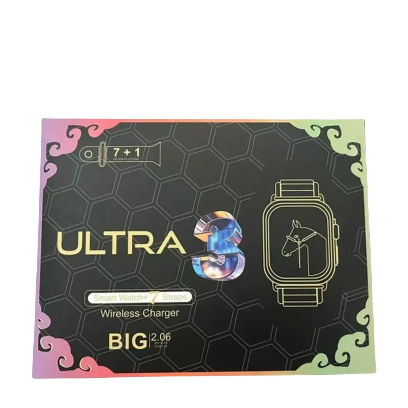 7 Watch Straps New S100 Ultra Smartwatch 2.2HD Amoled Circular Screen ECG Monitoring Reloj inteligente with Protective Case - Uknowucme