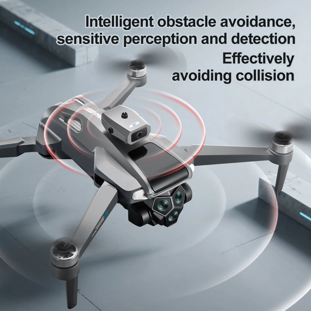 2025 New Drone with 4K Dual Camera Professional Video Drone Quadcopter 360 Intelligent Obstacle Avoidance for Gift Drone - Uknowucme