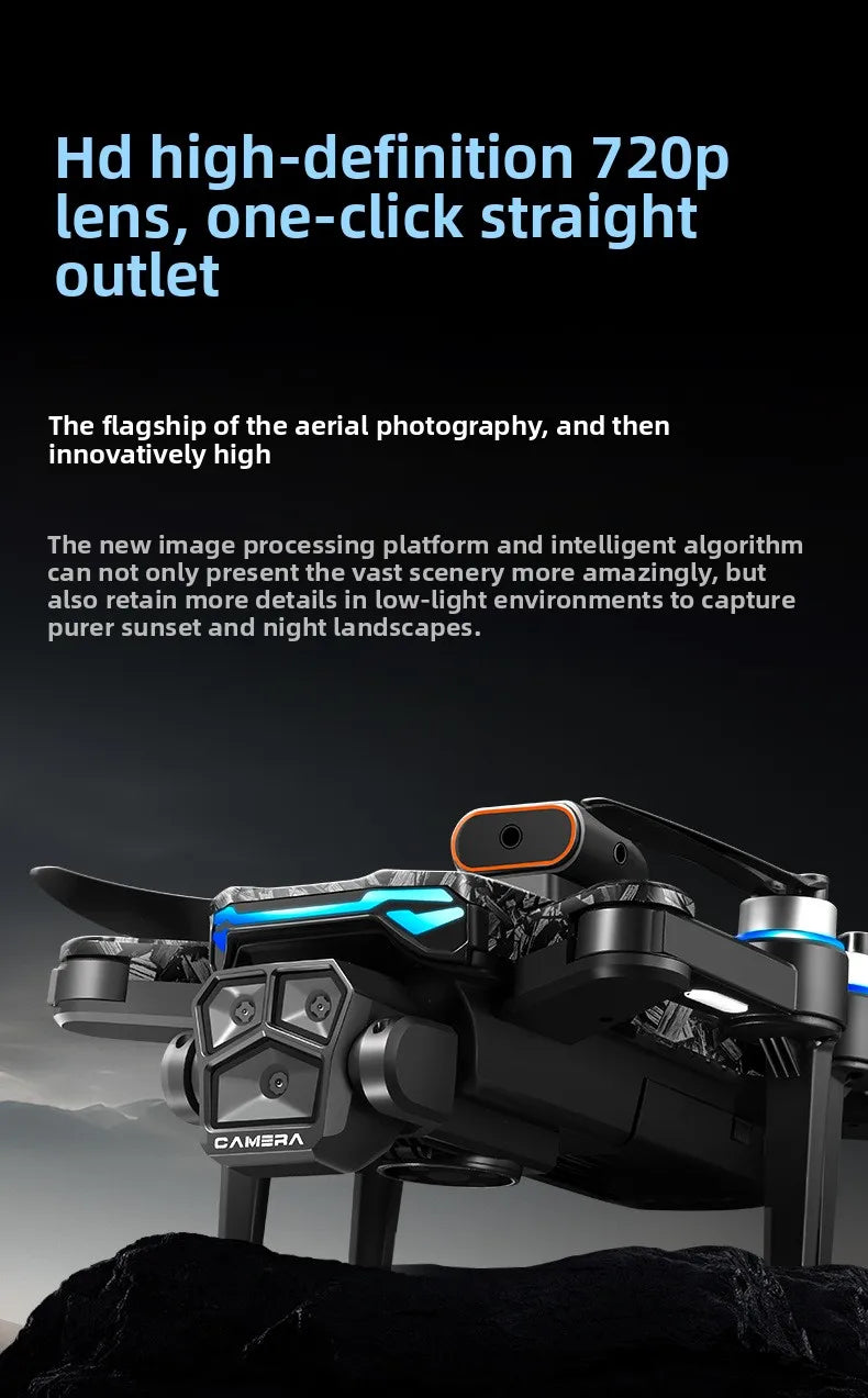 Aircraft Foreign Trade New D13 Drone with 5.6-inch Screen Control Brushless Quadcopter Obstacle Avoidance Remote-controlled - Uknowucme