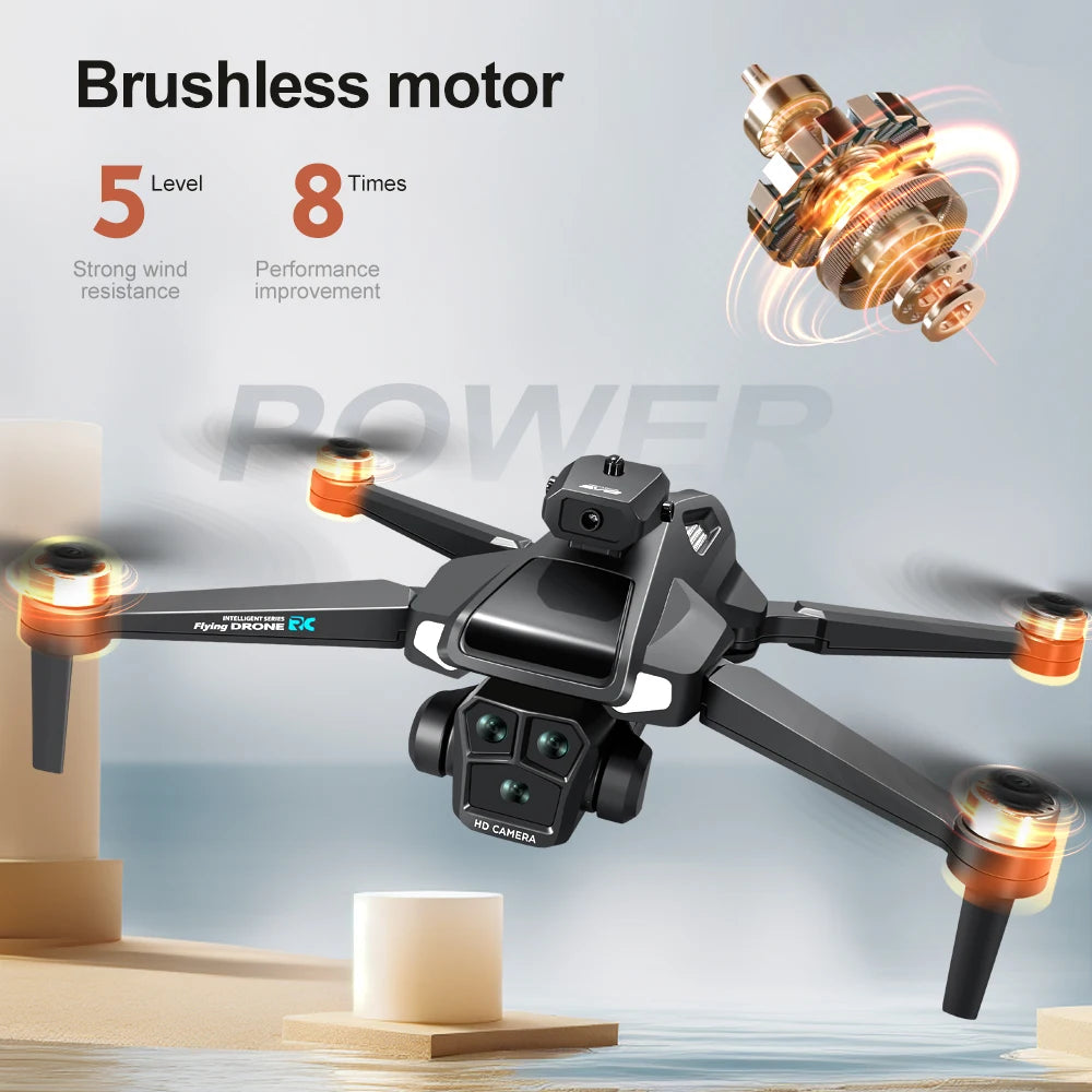 Drone 4K HD Brushless Motor Avoidance Drones with 4.5" Screen On Control Dual Cameras Quadcopter Gifts For Children and Adults - Uknowucme