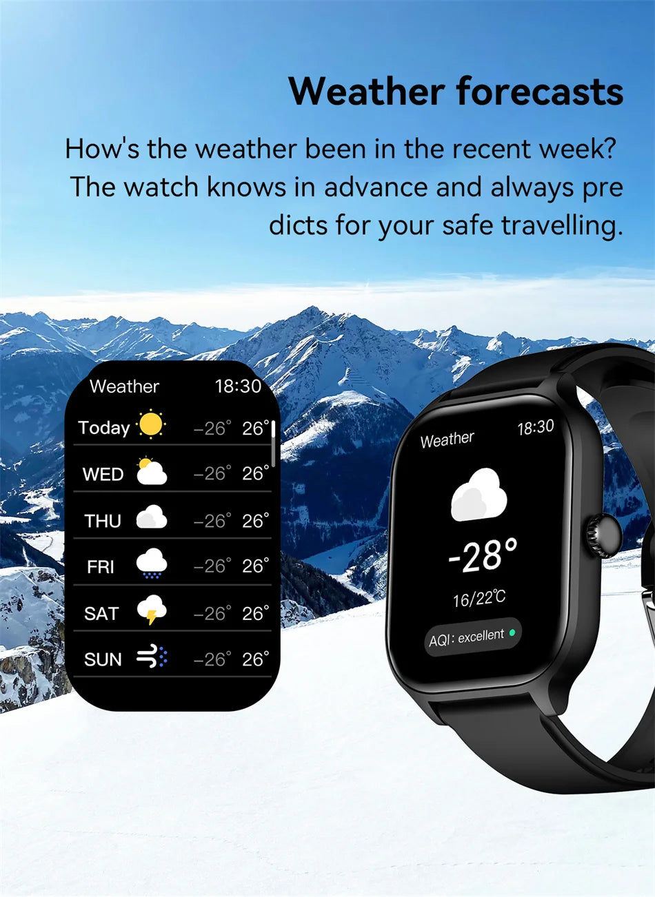 New Smart Watch For Android iOS 2.01" Smartwatch Answer Make Call Waterproof Sports Fitness Tracker Heart Rate Sleep Monitoring