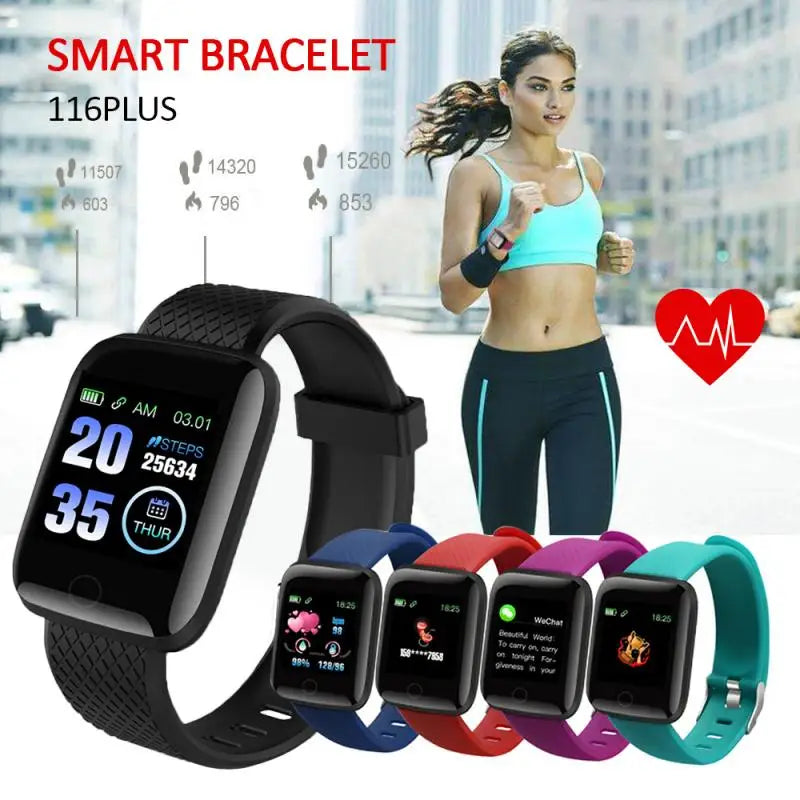 2022 116 PLUS Smart Watch Men Women Heart Rate Monitor Fitness Tracker Bracelet Watch Bluetooth Call Waterproof Sport Smartwatch