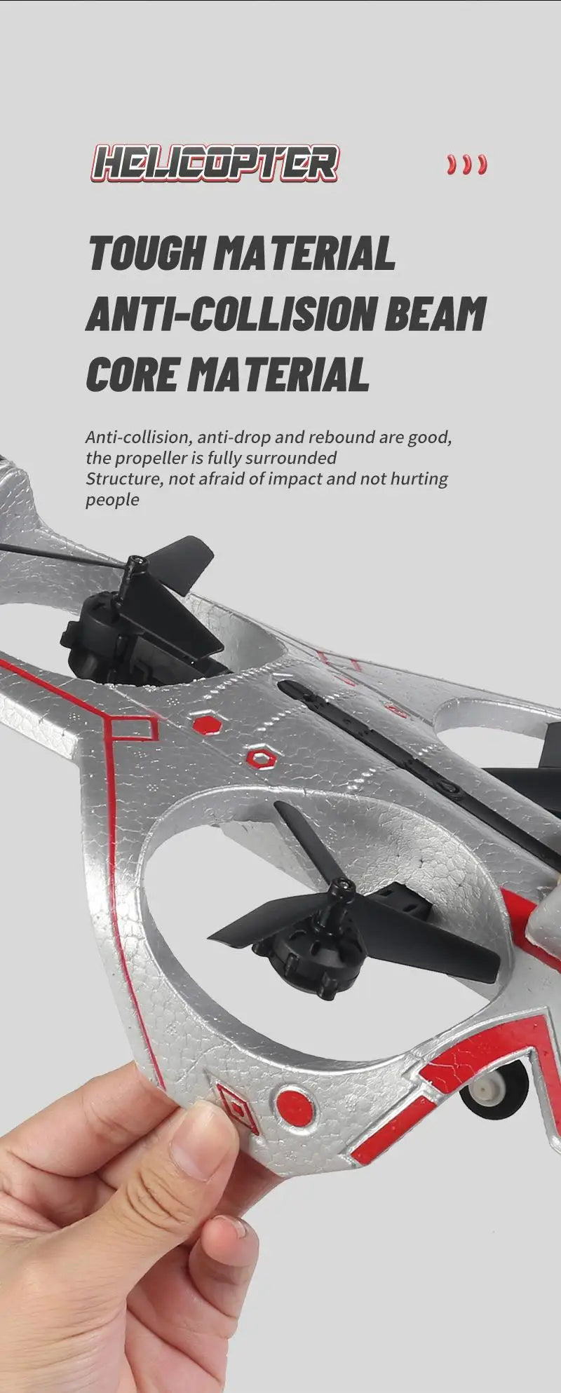 Drone Stunt Fighter Aircraft Model Four-axis Aircraft Remote Control Aircraft Foam Aircraft Roll Rotation Suspension - Uknowucme