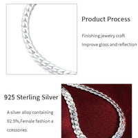 18K Gold/Silver Color 6mm Full Sideways Necklace 8/18/20/24 Inch Chain For Woman Men Fashion Wedding Engagement Jewelry - Uknowucme