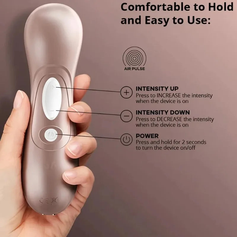Satisfied By German Pro 2 Powerful Clitoral Suction Dildo for Female Oral Nipples, Clitoral Stimulation Toy, Clitoral Stimulator