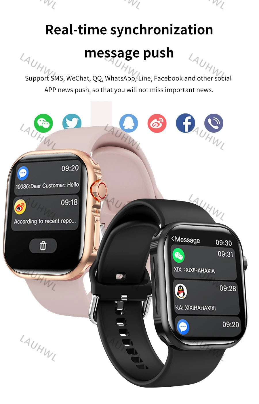 Smart Watch Series 9 Men HD screen Calendar Bluetooth Call NFC Smartwatch Blood Pressure Heart Rate Fitness Women Sport Watch