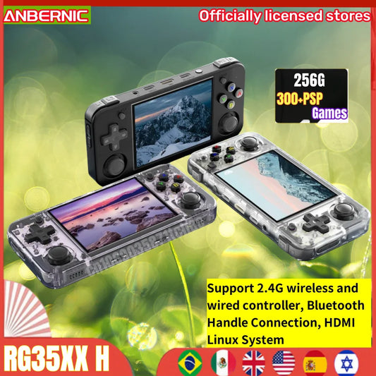 ANBERNIC RG35XX H Portable Console Retro Handheld Game Player Linux System 5000+ Classic Games Support-HDMI TV Output 5G WIFI