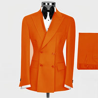 Formal Men's Suit 2-piece Peak Lapel Blazer Groom Wedding Tuxedo Classic Slim Fit Outfit Tailor-made Tuxedo for Male - Uknowucme