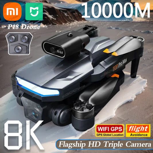 Xiaomi MIJIA P18Pro Drone 8K GPS HD Triple Camera Optical Flow Positioning Obstacle Avoidance Photography RC Quadcopter 10000M - Uknowucme