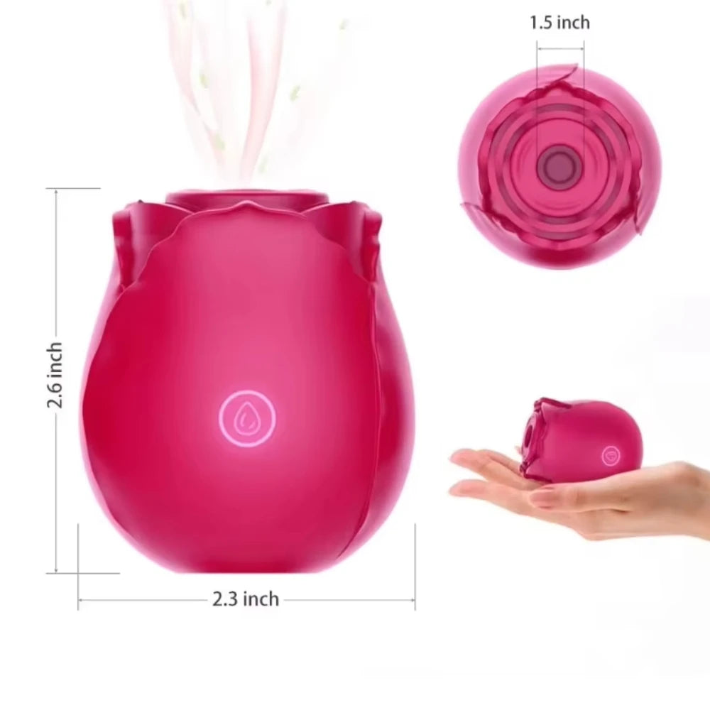 The Best of Hot Seller in the Whole Network Glow or Non Glow Rose style Sucking Vibrator for Women