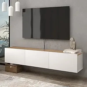 Atelier Mobili TV Stands for Living Room, TV Stand up to 75 inch TV, Floating TV Stand Wall Mounted, Floating Entertainment Cent