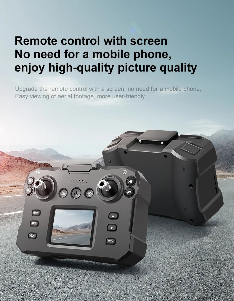 Drone New Upgrade with Screen Remote Control K12 MAX 8K HD Mini Dron Obstacle Avoidance Brushless Aerial UAV FPV Quadcopter Toys