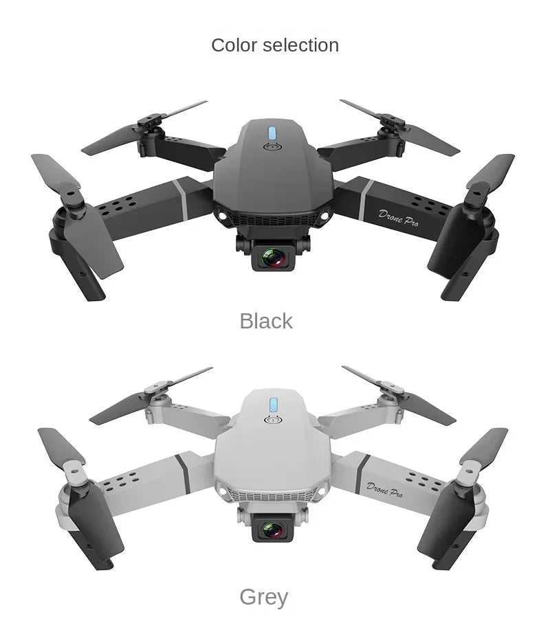 Drone E88 Pro Drone Aerial Photography High Definition 4k Dual Camera Quad Axis Remote Control Aircraft Children's Toys - Uknowucme