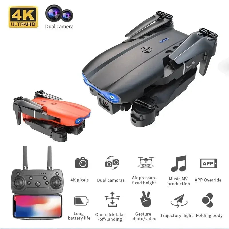 2024 E99Pro RC Drone 4K Professinal With 1080P Wide Angle HD Camera Foldable Helicopter WIFI FPV Height Hold Gift Toy - Uknowucme
