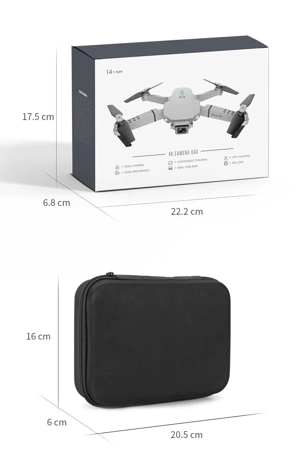 Drone E88 Pro Drone Aerial Photography High Definition 4k Dual Camera Quad Axis Remote Control Aircraft Children's Toys - Uknowucme
