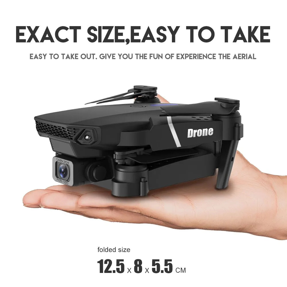 2024 E88Pro RC Drone 4K Professinal With 1080P Wide Angle HD Camera Foldable Helicopter WIFI FPV Height Hold Gift Toy - Uknowucme