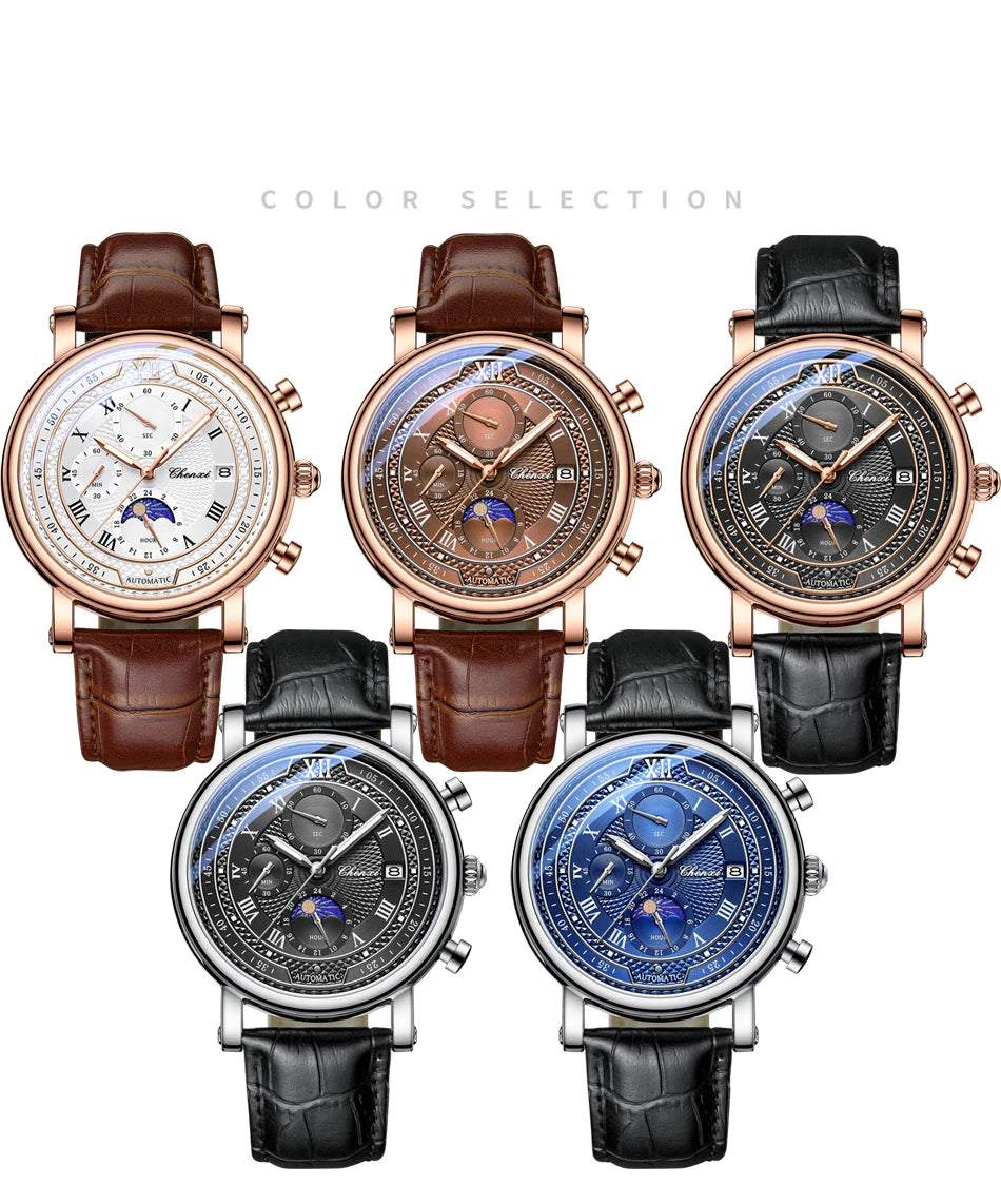 CHENXI Men Quartz Watch Luxury Sports Waterproof Chronograph Luminous Date Men’s Wrist Watch Business Leather Watches Clock - Uknowucme