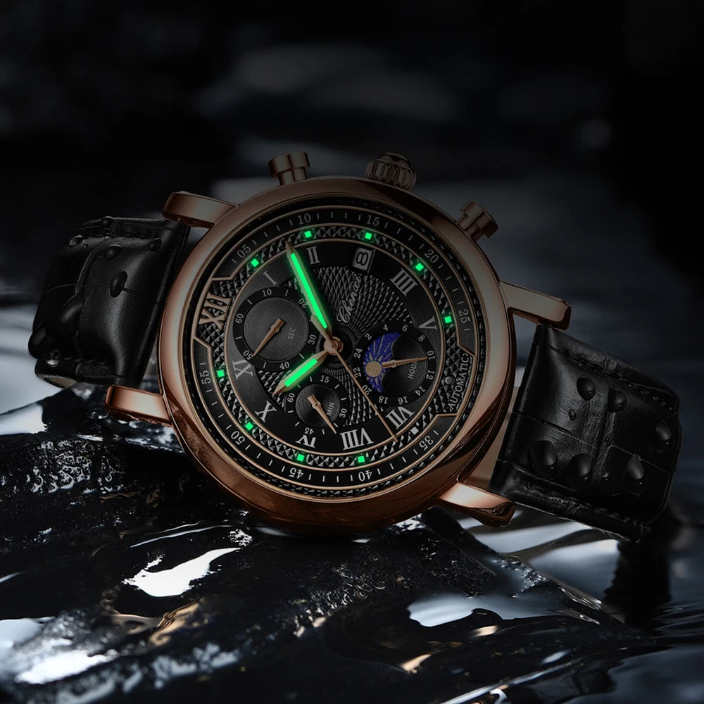 CHENXI Men Quartz Watch Luxury Sports Waterproof Chronograph Luminous Date Men’s Wrist Watch Business Leather Watches Clock - Uknowucme