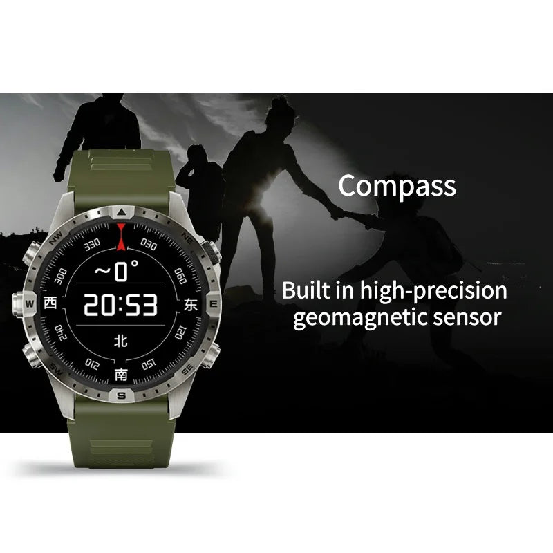 Outdoor Smartwatch GTS7 pro with Android and iOS Bluetooth Smart Sports Watch Built-in Compass Multiple Sports Modes 7-day  Last